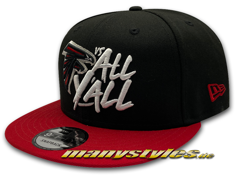 Atlanta Falcons 9FIFTY NFL Snapback Cap vs All Y´all Black Red OTC von New Era