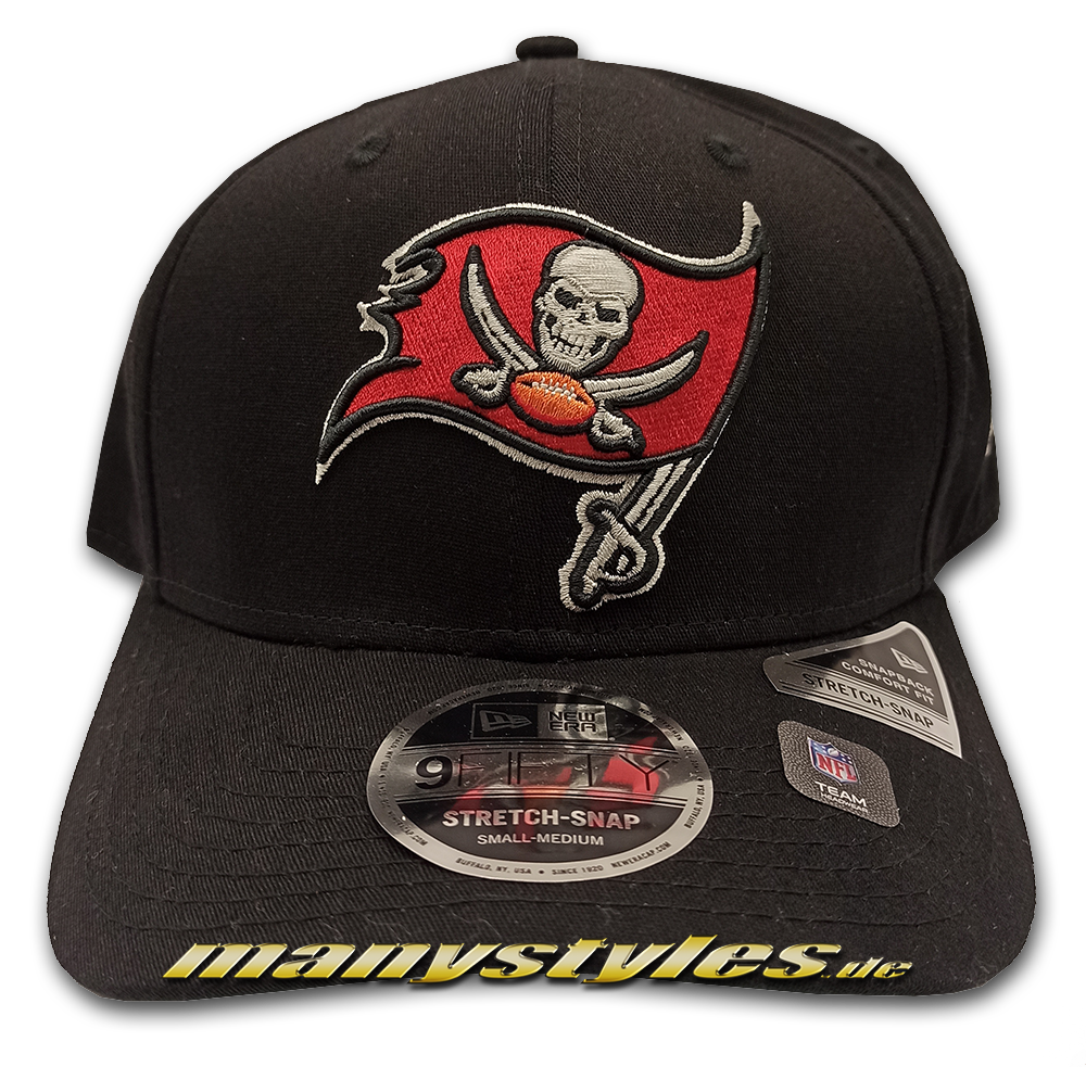 Tampa Bay Buccaneers NFL Team Color 9FIFTY Stretch Snap Snapback Cap Black OTC von New Era