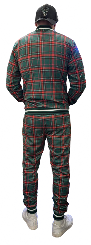 Lonsdale Track Suit Edgware Green Red White Black Boxing Suite  Backview