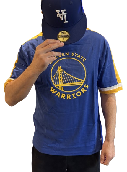 Golden State Warriors NBA Panel OS Tee Royal Goldyellow OTC von New Era