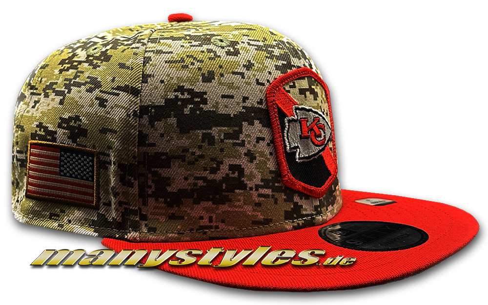 Kansas City Chiefs NFL 9FIFTY Salute2Service Snapback Cap Digital Desert Camouflage OTC von New Era Alternate View