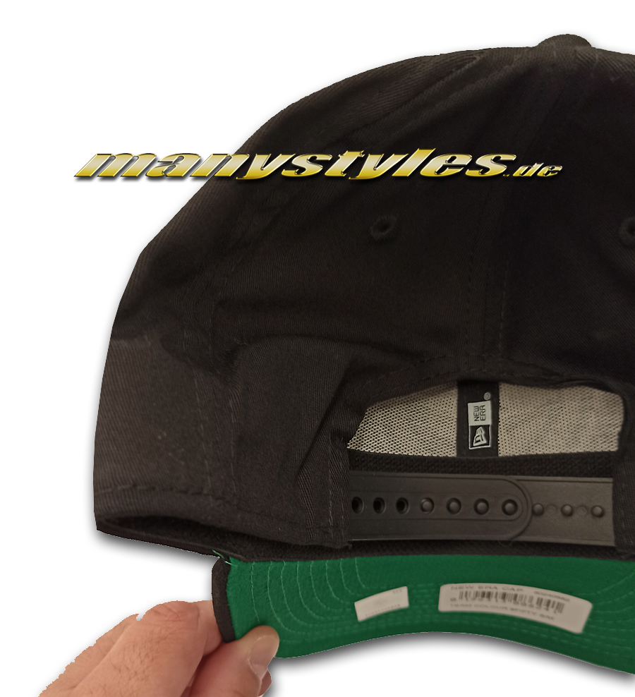 Brooklyn Nets 9FIFTY NBA Curved Visor Stretch Fit Snapback Cap Black OTC von New Era Backview