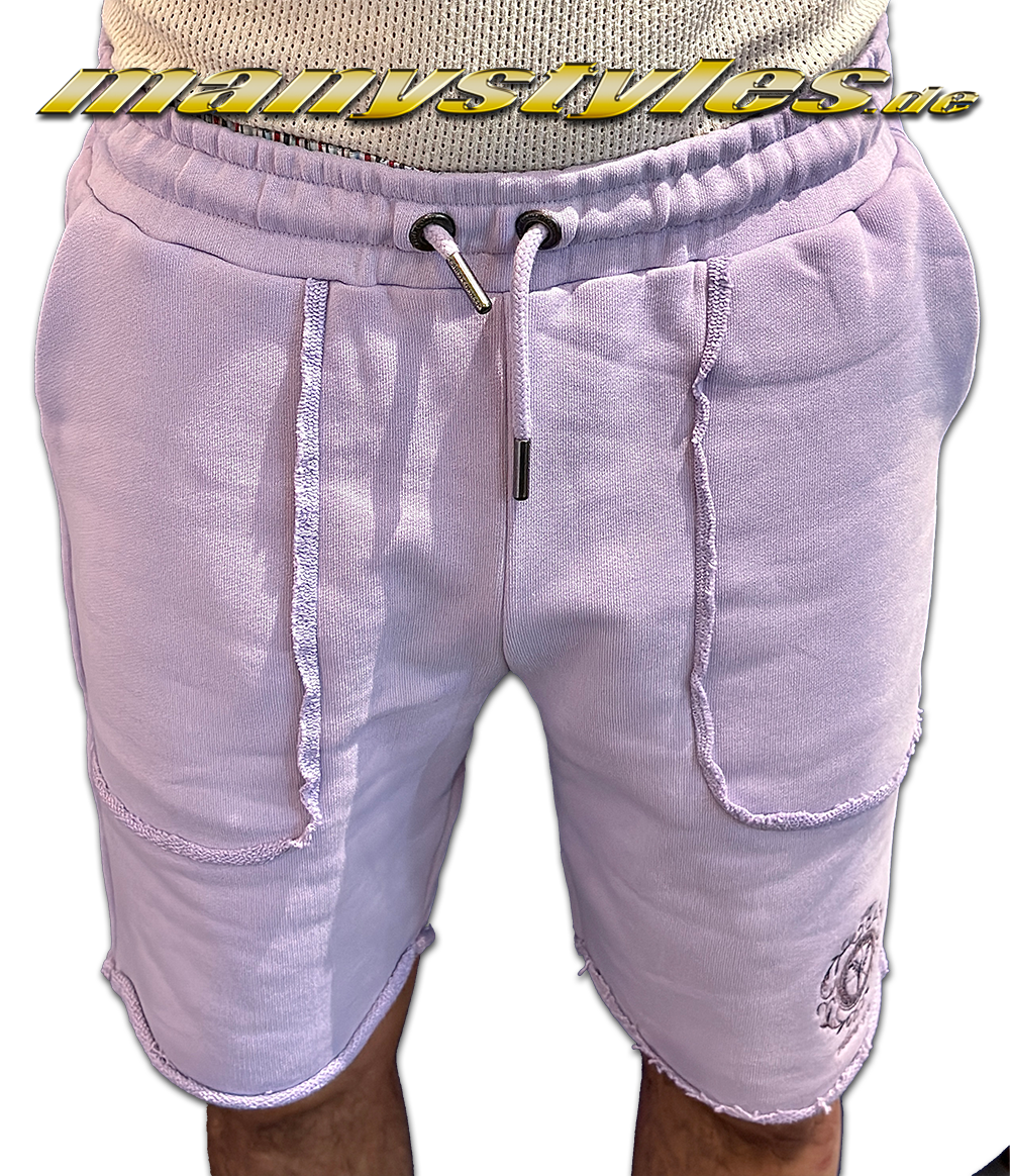 manystyles_carlo_colucci_fleece_shortst_lava_pastel_front manbystyles Carlo Colucci Fleece Shorts Tonal Lava Pastell