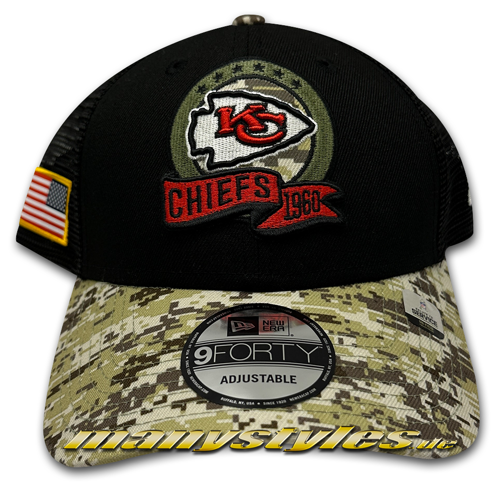 Kansas City Chiefs NFL 9FORTY Curved Visor adjustable Salute2Service Cap Digital Desert Camouflage OTC von New Era