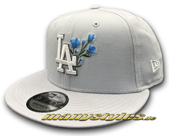 LA Dodgers MLB 9FIFTY Snapback Cap Seasonal Flower Grey White von New Era