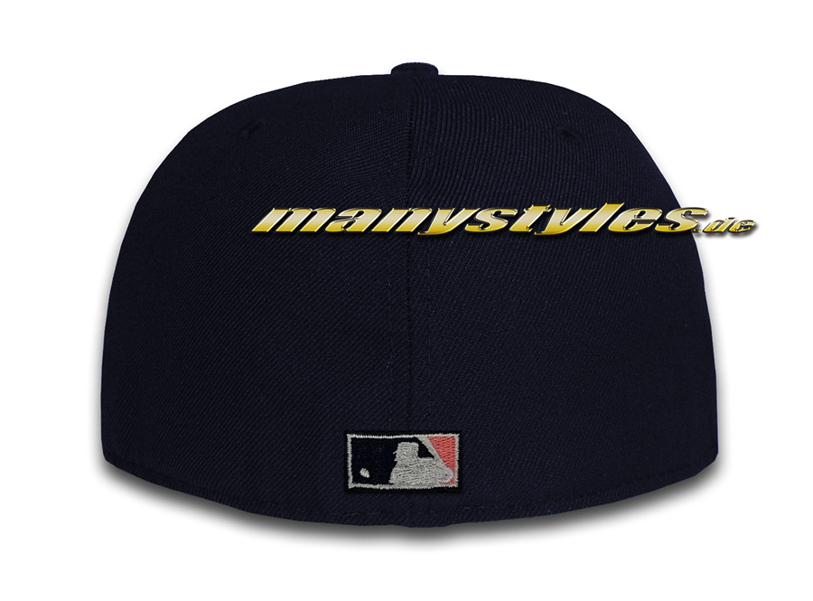 Boston Red Sox 59FIFTY MLB HWC WS04 2004 World Series Navy Peach Sky Blue Shine von NEW ERA Backview