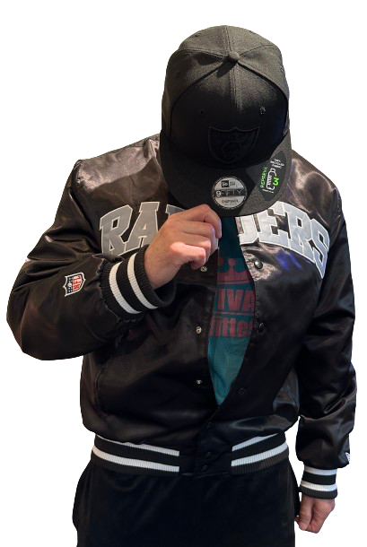 E570C3F6-D966-4E1A-9B2B-1D85DC639ACF-removebg-preview Las Vegas Raiders NFL Satin Team Jacket Black Grey White OTC Official Team Color von New Era