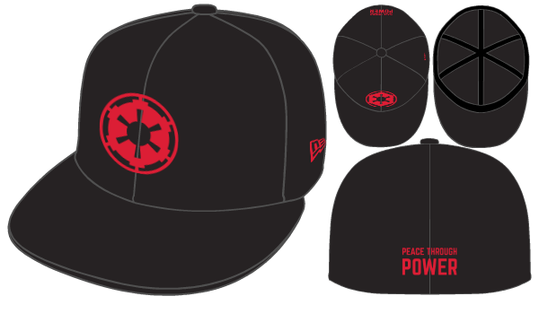 Star Wars Licensed Disney 59FIFTY Fitted Exclusive Cap Imperial 1st Order Black Scarlet Red von New Era