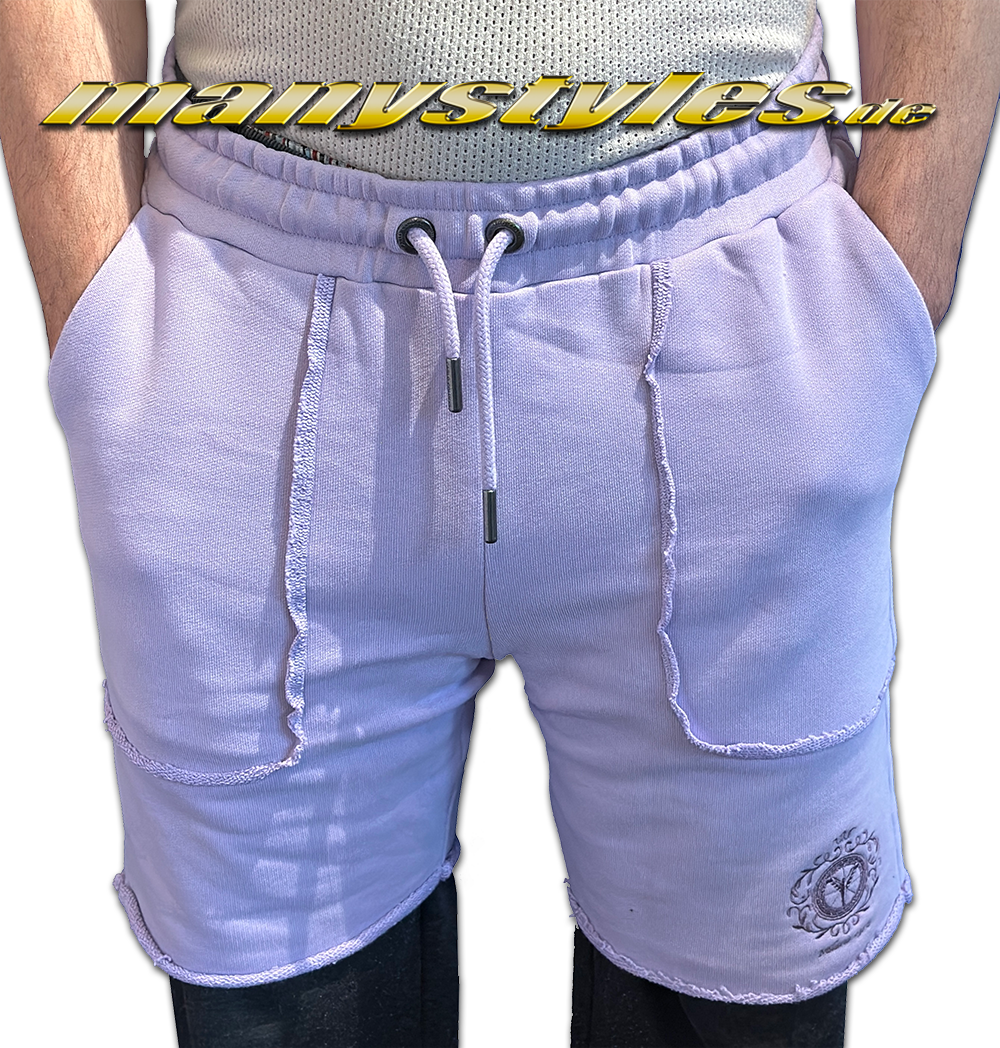 manystyles Carlo Colucci Fleece Shorts Tonal Sky on Sky
