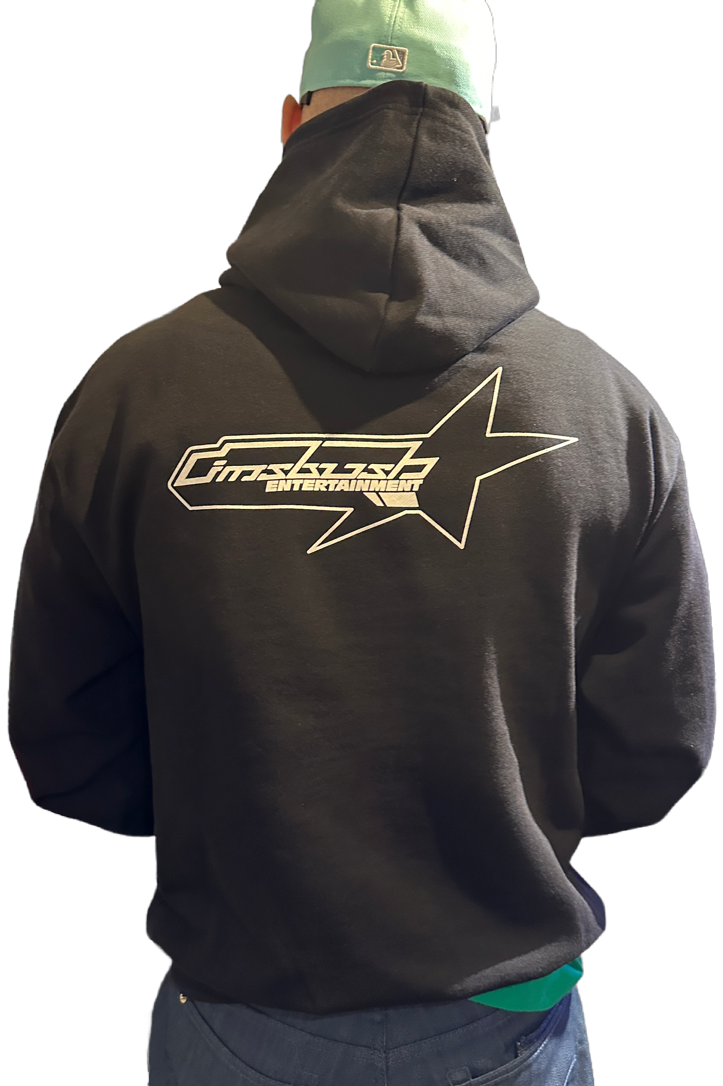 manystyles Eimsbush Heavyweight Oversized Hooded Sweatshirt Black White