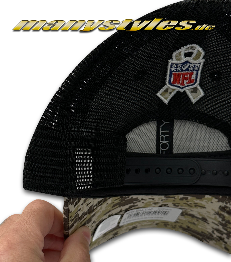 Cincinatti Bengals NFL 9FORTY Curved Visor adjustable Salute2Service Cap Digital Desert Camouflage OTC von New Era Backview