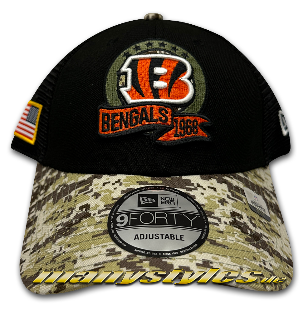 Cincinatti Bengals NFL 9FORTY Curved Visor adjustable Salute2Service Cap Digital Desert Camouflage OTC von New Era