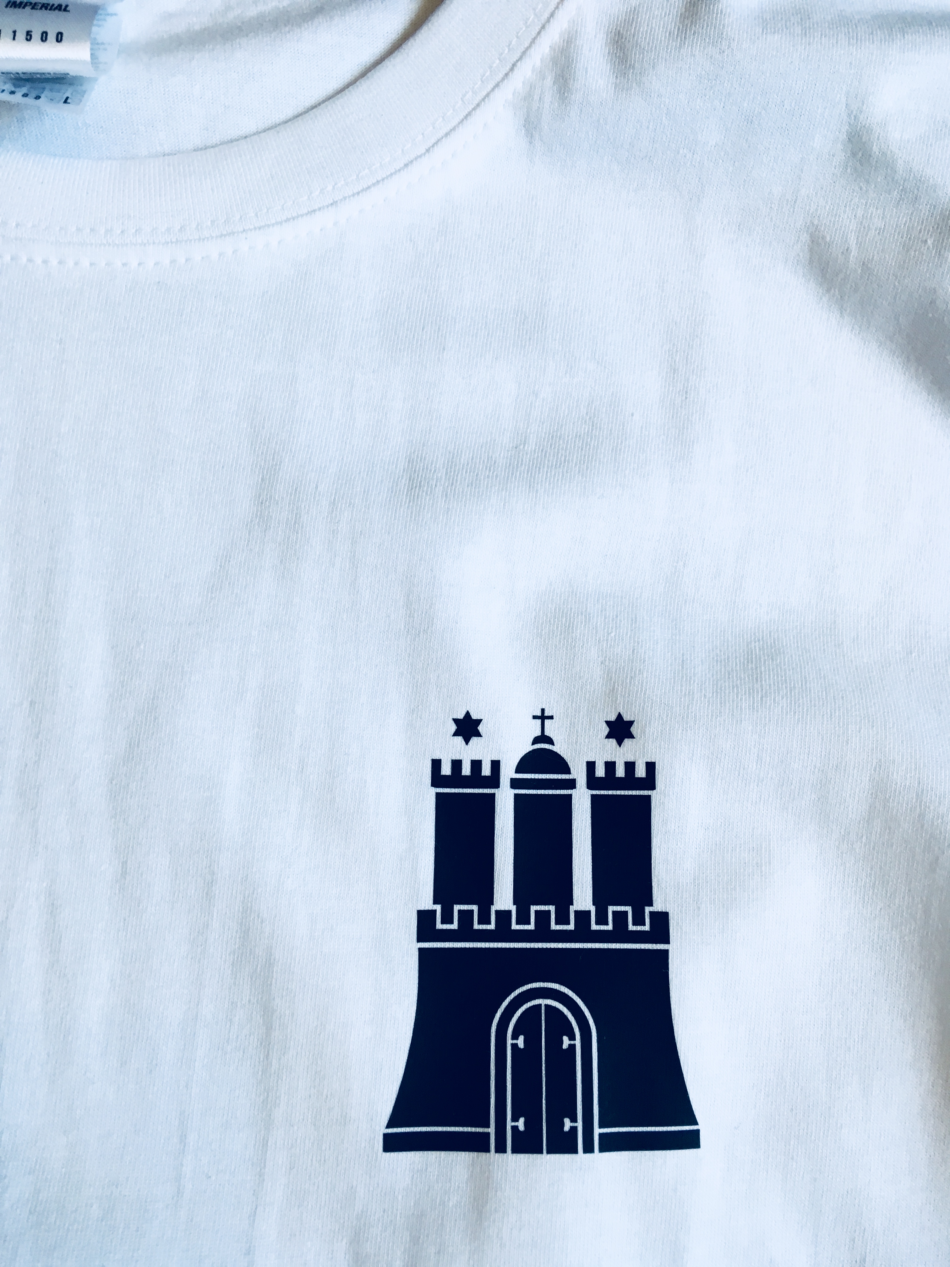 manystyles HH Hamburg exclusive T-Shirt Hammaburg White Black detail view
