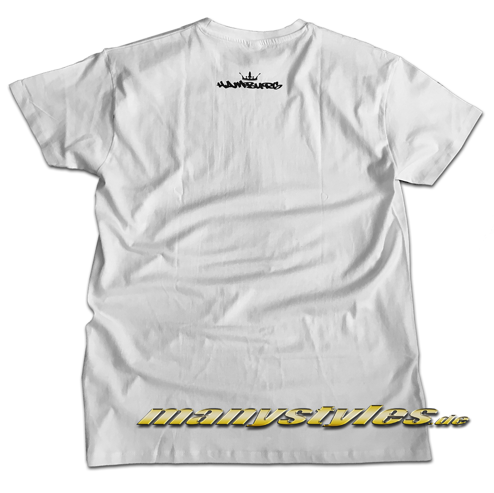 manystyles HH Hamburg exclusive T-Shirt Hammaburg White Black Backview