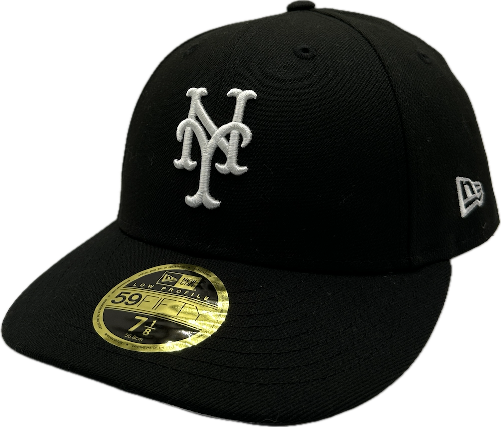 NY METS MLB Authentic LowPro Low Crown LowProfile exclusive 59FIFTY Cap Game in Black White von New Era