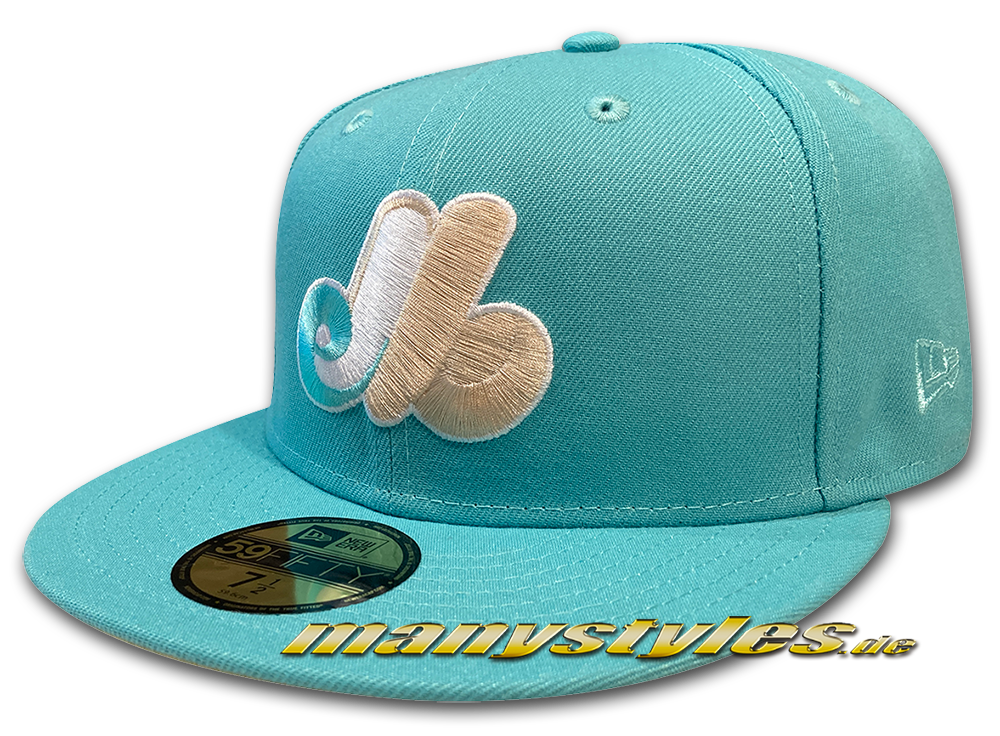 Montreal Expos MLB 59FIFTY manyStyles Pastell exclusive 18pcs ltd Miami Vice Mint Yellow von New Era Front