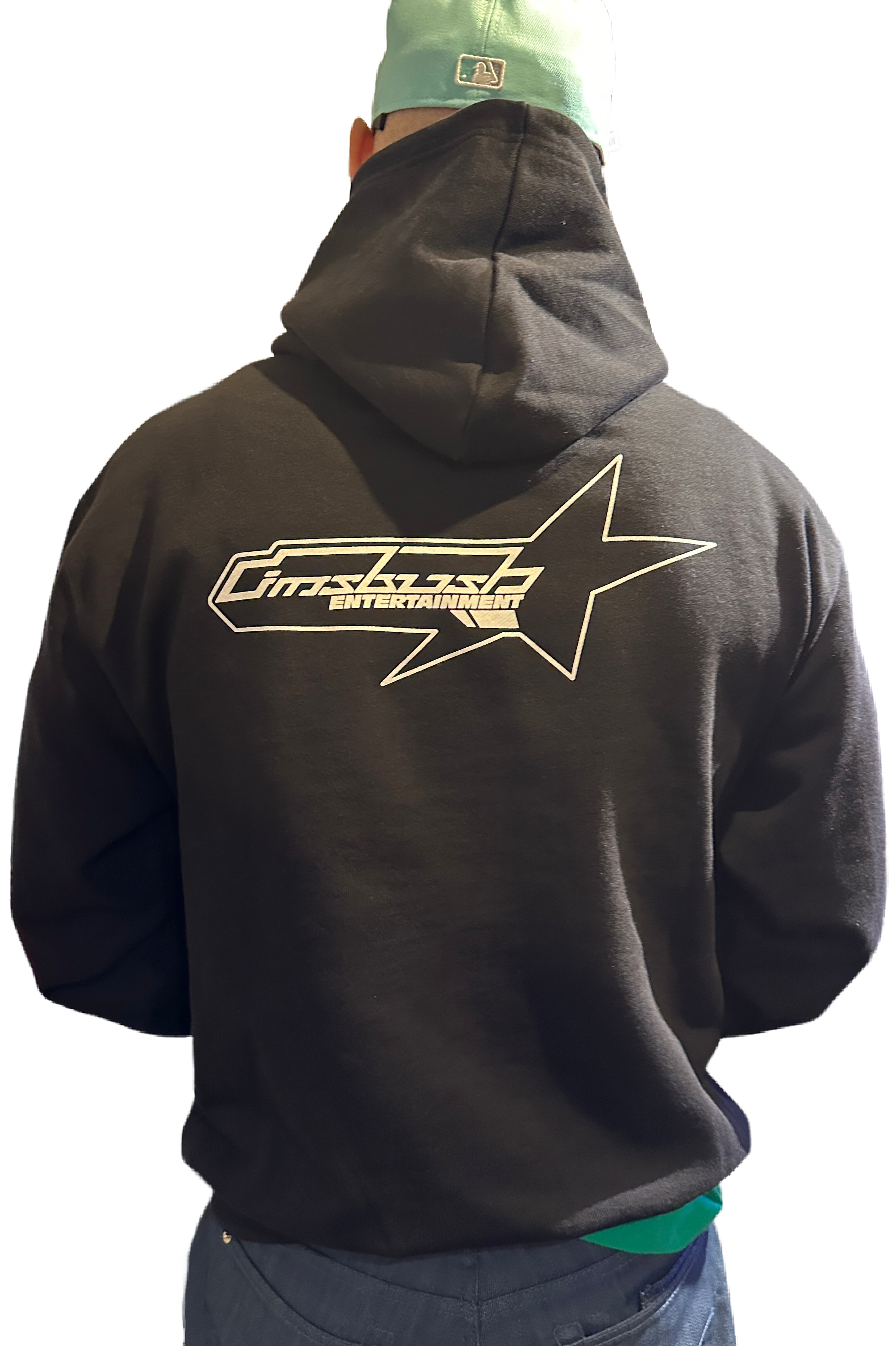 manystyles Eimsbush Heavyweight Oversized Hooded Sweatshirt Black White