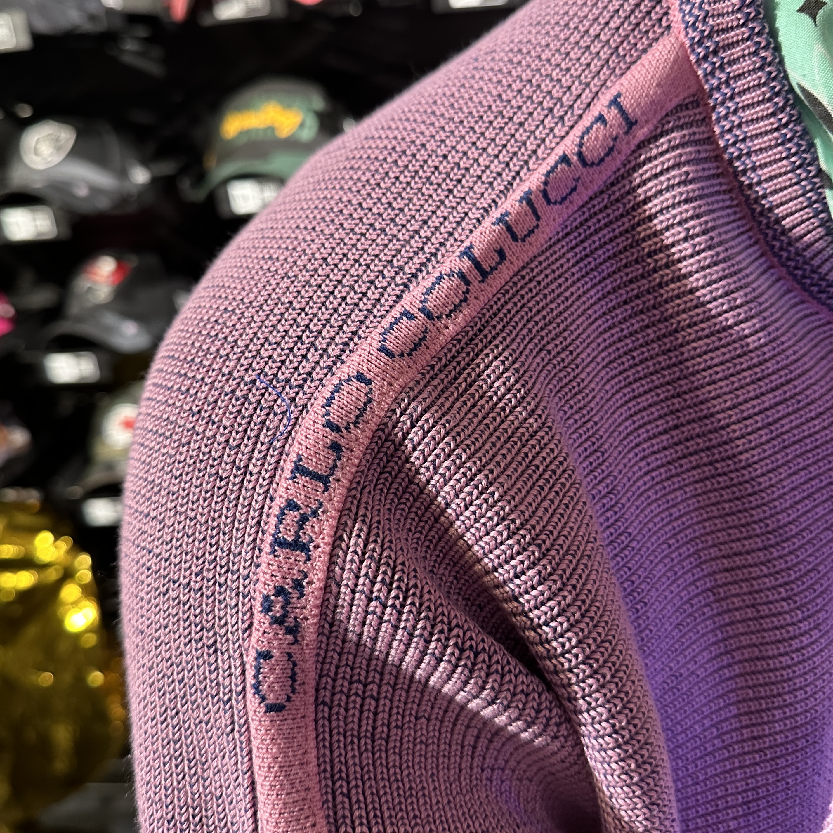 Carlo Colucci Sweater Pullover Strickpullover Clean Color Purple Grey Alternate script view