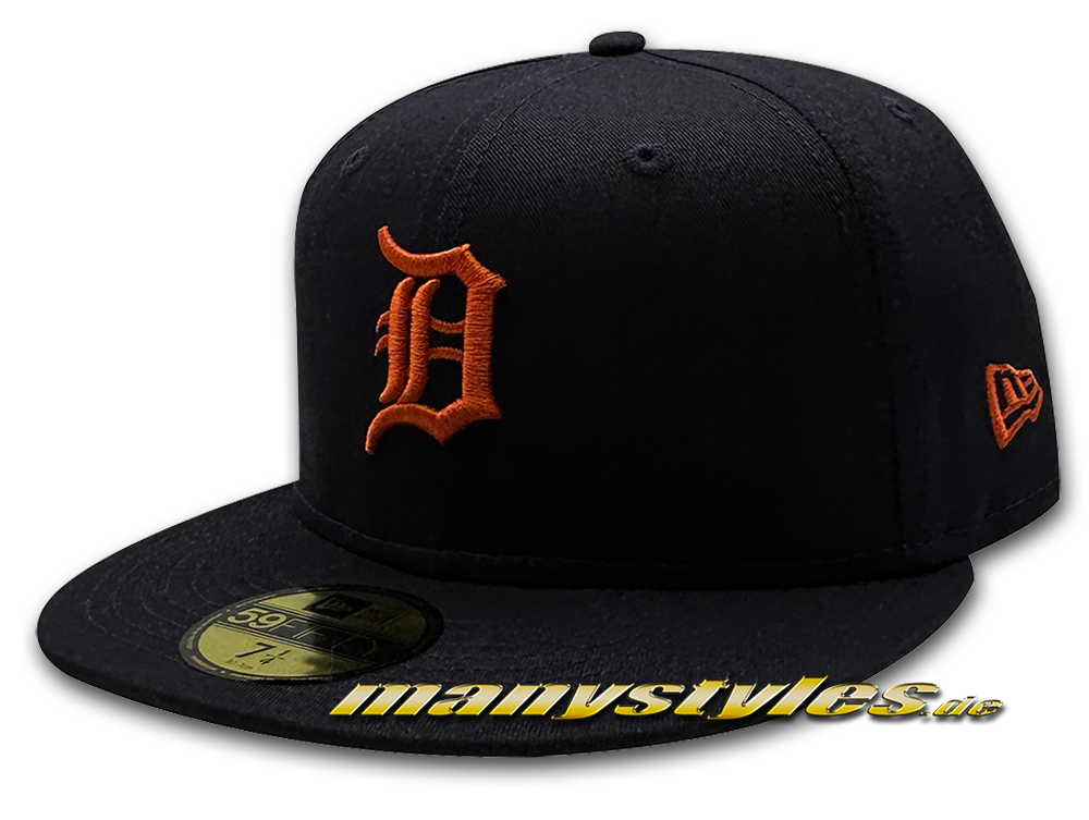 Detroit Tigers 59FIFTY MLB League Essential Cap Navy Orange von New Era