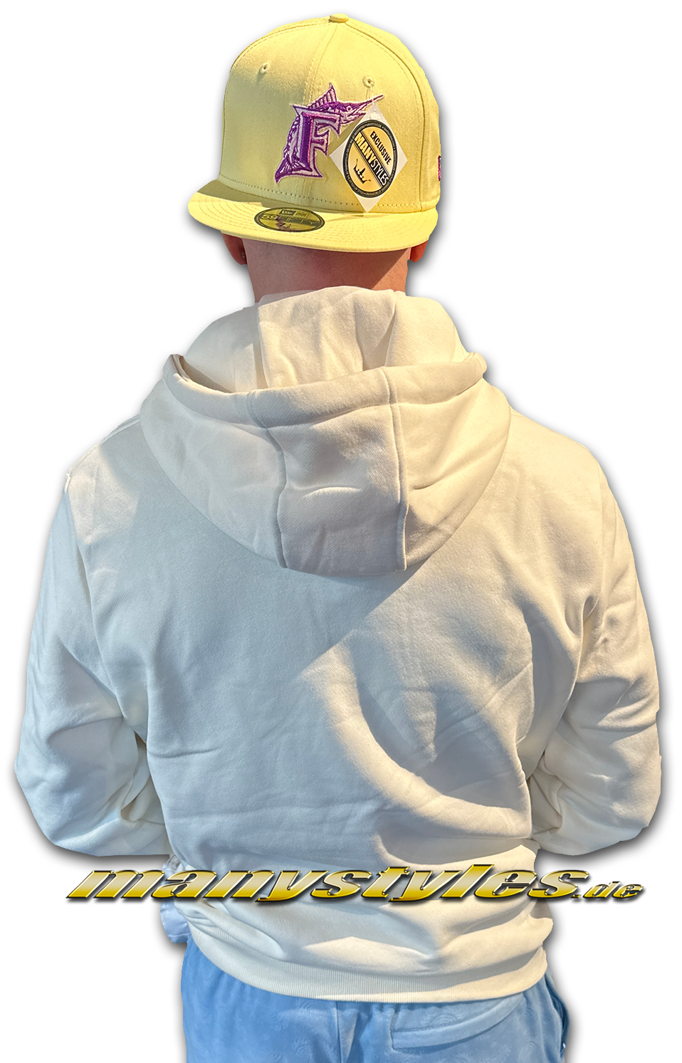 manystyles Starter Hooded Sweatshirt mit Kapuze in New Color Pale White