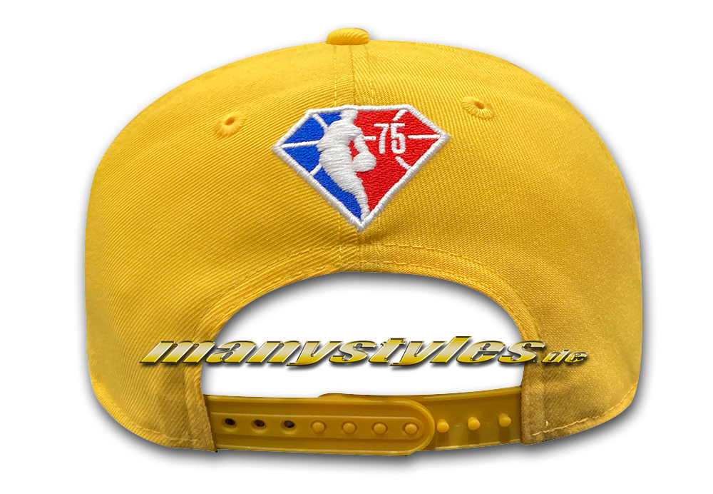 New Era Cleveland Cavaliers NBA21 75Years 9FIFTY City Snapback Cap in Yellow OTC Original Team Color Backview