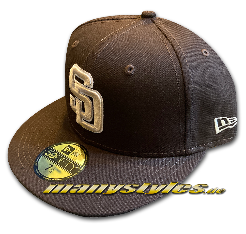 manystyles_new_era_san_diego_padres_mlb_59fifty_authentic_team_structure_alternate_2020_brown_khaki_white San Diego Padres MLB 59FIFTY Authentic NE Team Structure Cap Alternate 2020 Brown Khaki White von New Era