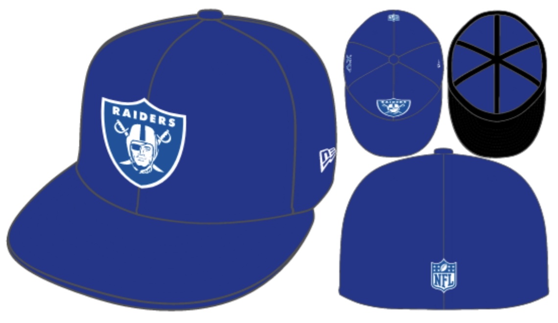 Las Vegas Raiders NFL 59FIFTY exclusive Cap Royal Blue von New Era Frontle