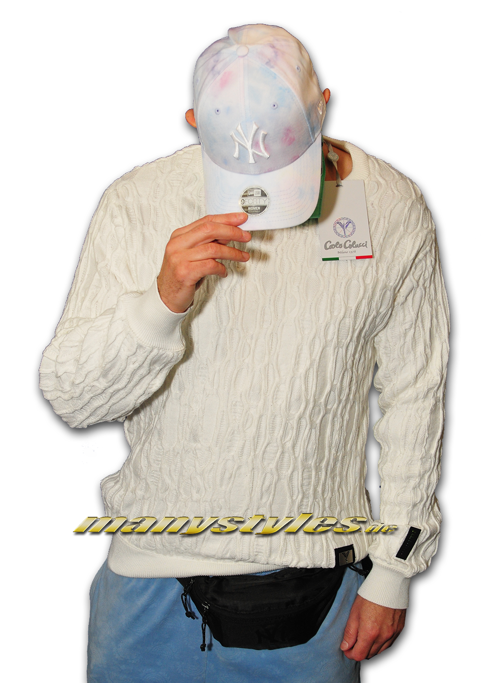 manystyles_carlo_colucci_pullover_white_front Carlo Colucci Sweater Pullover Strickpullover Color White on White