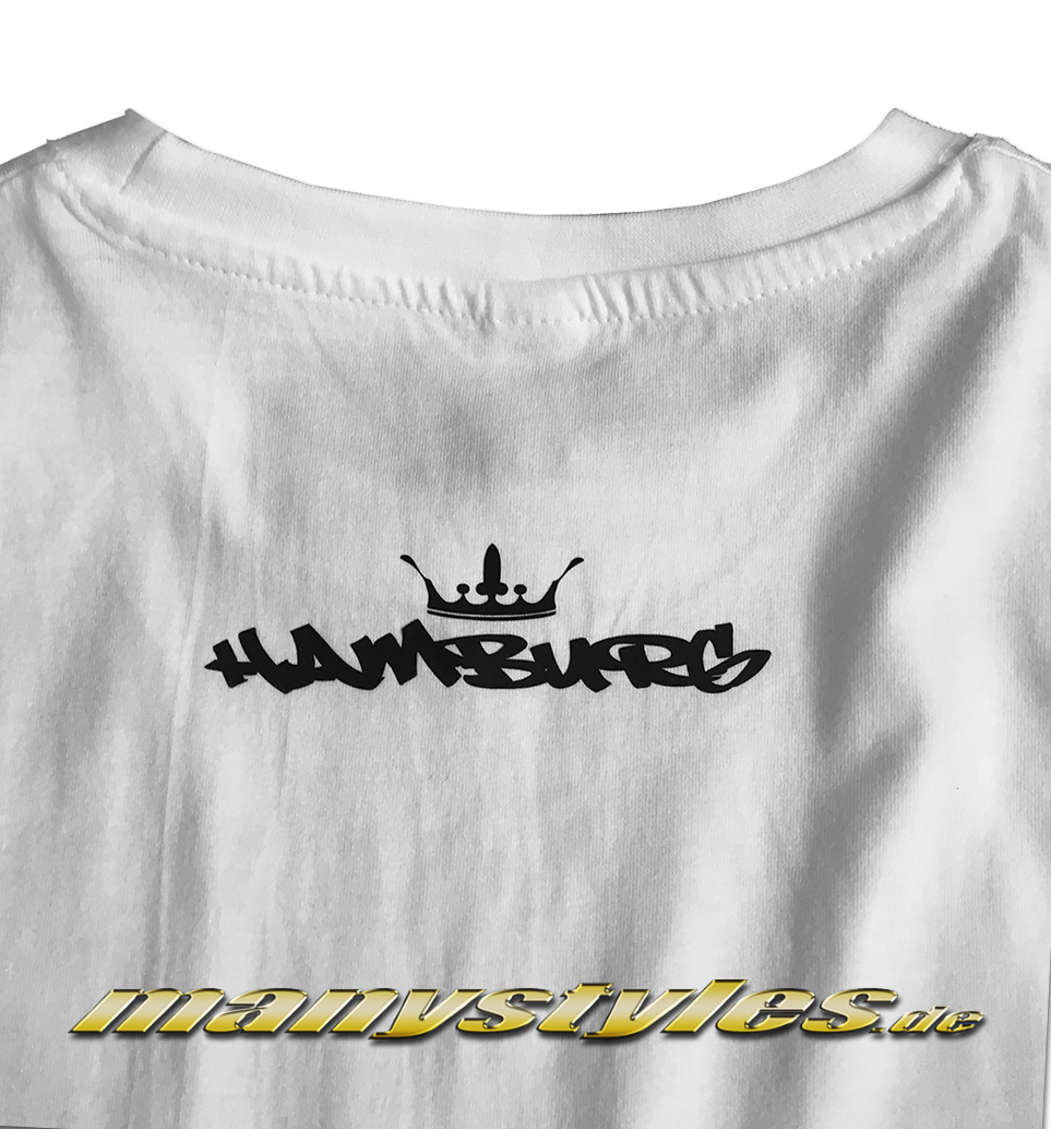 manystyles HH Hamburg exclusive T-Shirt Hammaburg White Black Backview Detail