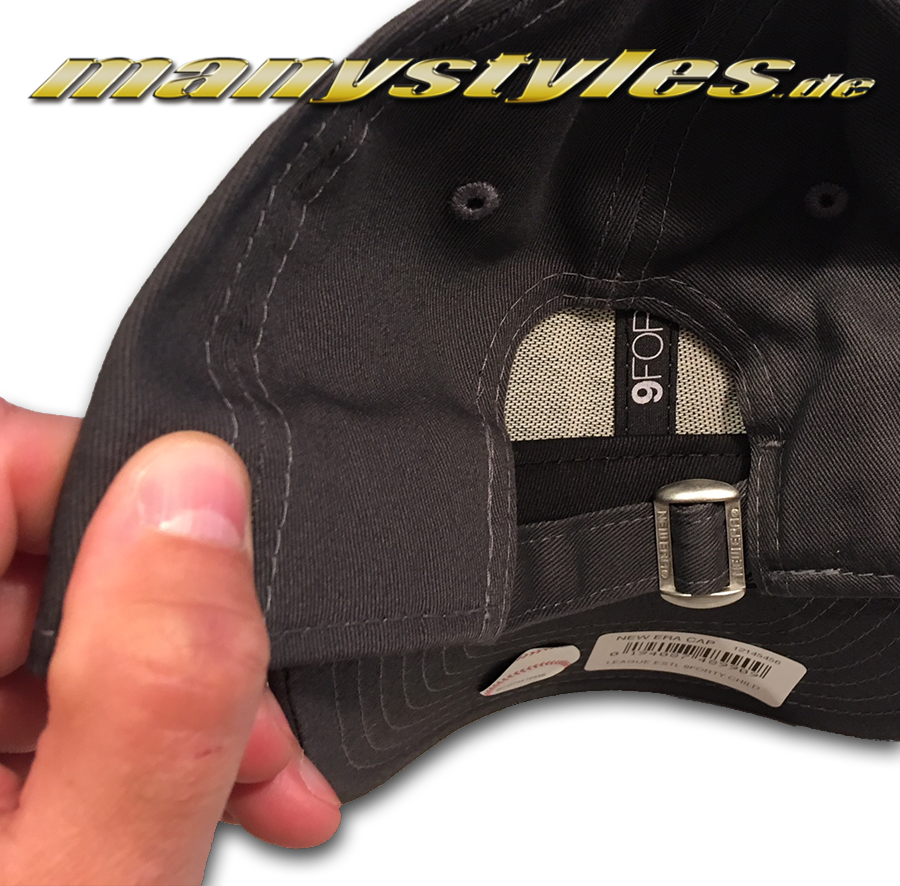 NY Yankees 9FORTY MLB League Essentials Curved Visor Adjustable Cap Kids von New Era Rückseite Adjustableverschluss