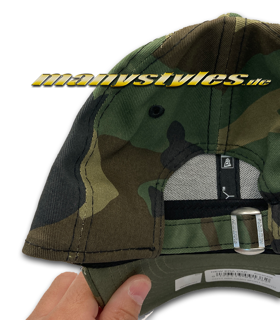Chicago Bulls NBA 9FORTY NBA Camo Woodland Camouflage OTC Curved Visor Cap von New Era Backview