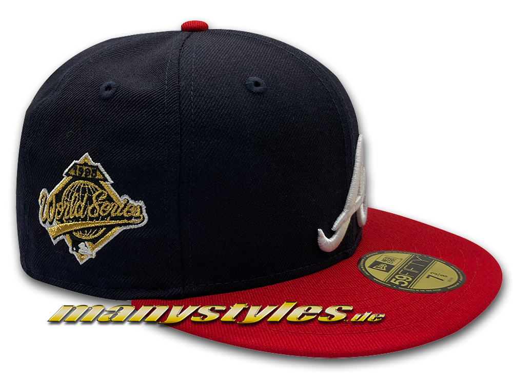 new_era_atlanta_braves_mlb_life_qt_sp21_ws95_authentic_world_series_1995_team_color_otc_alternate_patch_view Atlanta Braves 59FIFTY MLB NE Life QT SP21 Cap Home 1995 World Series Authentic Performance Cap von New Era Alternate View