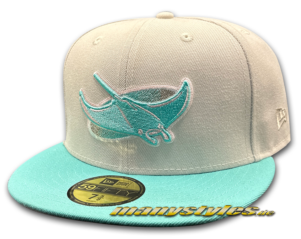 Tampa Bay Rays MLB 59FIFTY Tampa Bay Rays MLB HWC Inaugural 1998 59FIFTY exclusive Cap Stone Grey Clear Mint von New Era