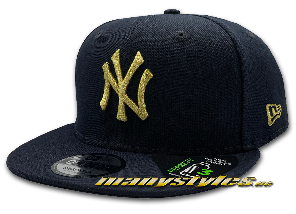 NY YANKEES New Era 9FIFTY Metallic Logo Snapback Cap Navy Gold von New Era